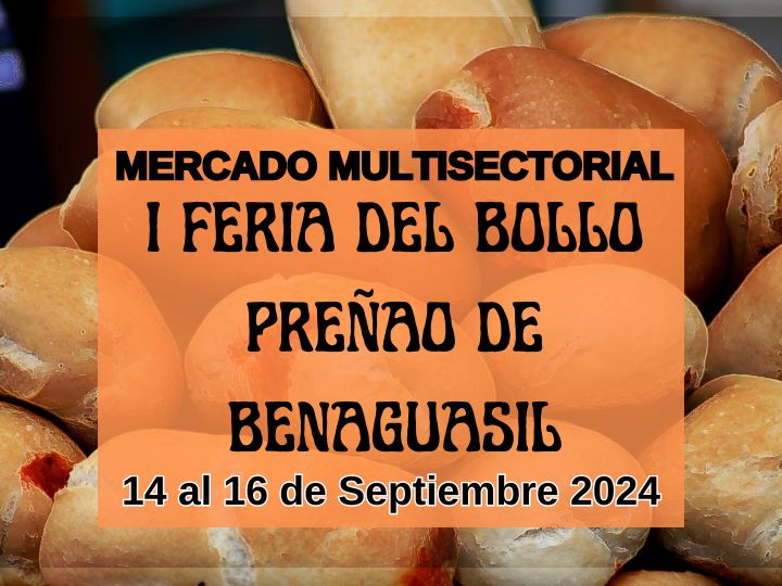 Mercado multisectorial durante I Feria del Bollo preñao de Benaguasil 2024